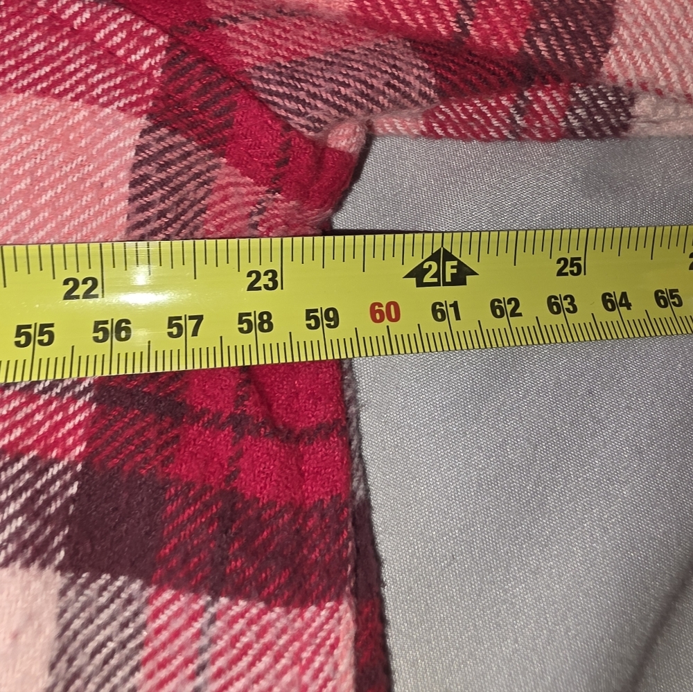 Aerie Lumber Jane Flannel Long Sleeve Oversized Button Shirt Red Plaid S - Picture 8 of 9
